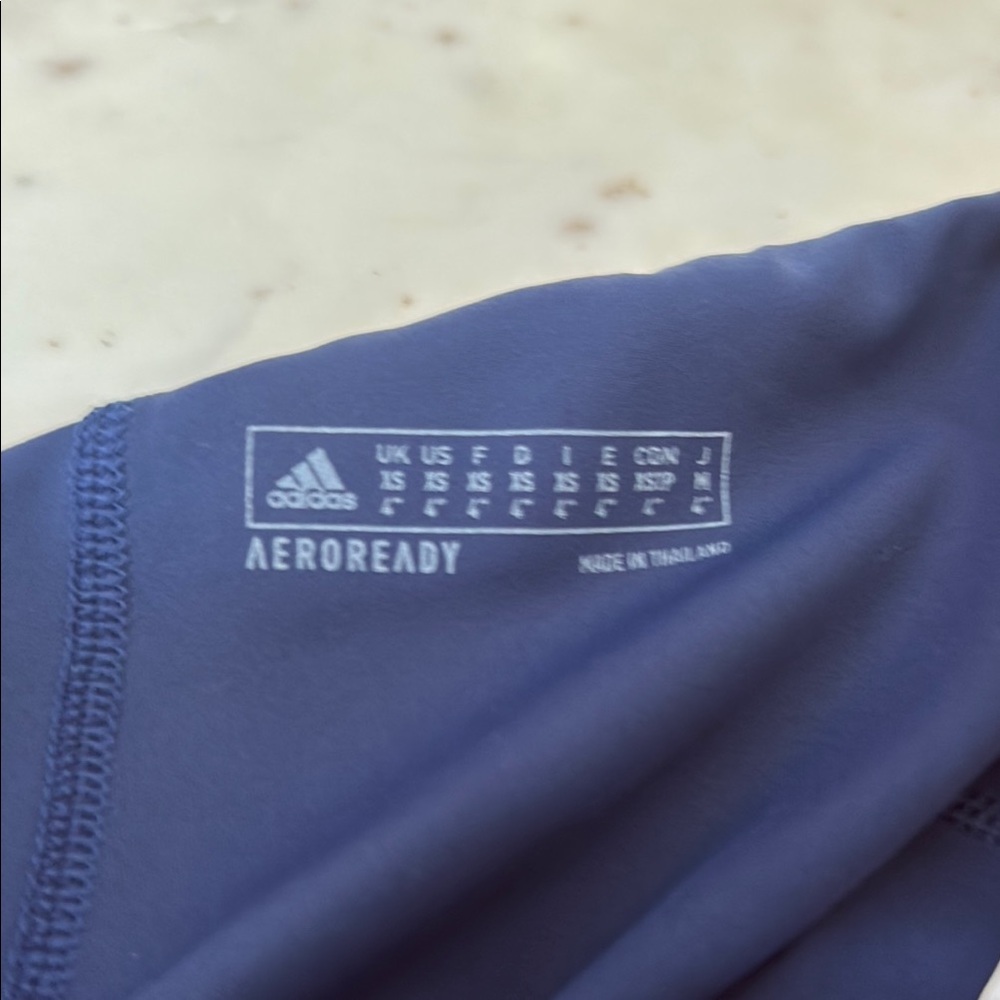 Adidas Blue Athletic Shorts Compression Fit - Picture 2 of 3
